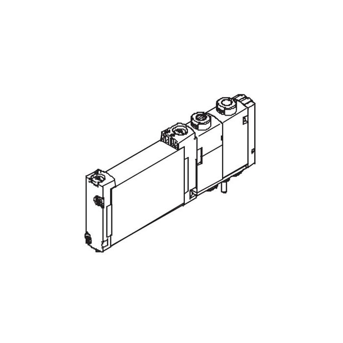 Plate valve G1/4, 2x two-position three-way valve, external pilot air source, gas reset, valve width 18 mm, FAS-B18-T32C-AZ, 8180111140